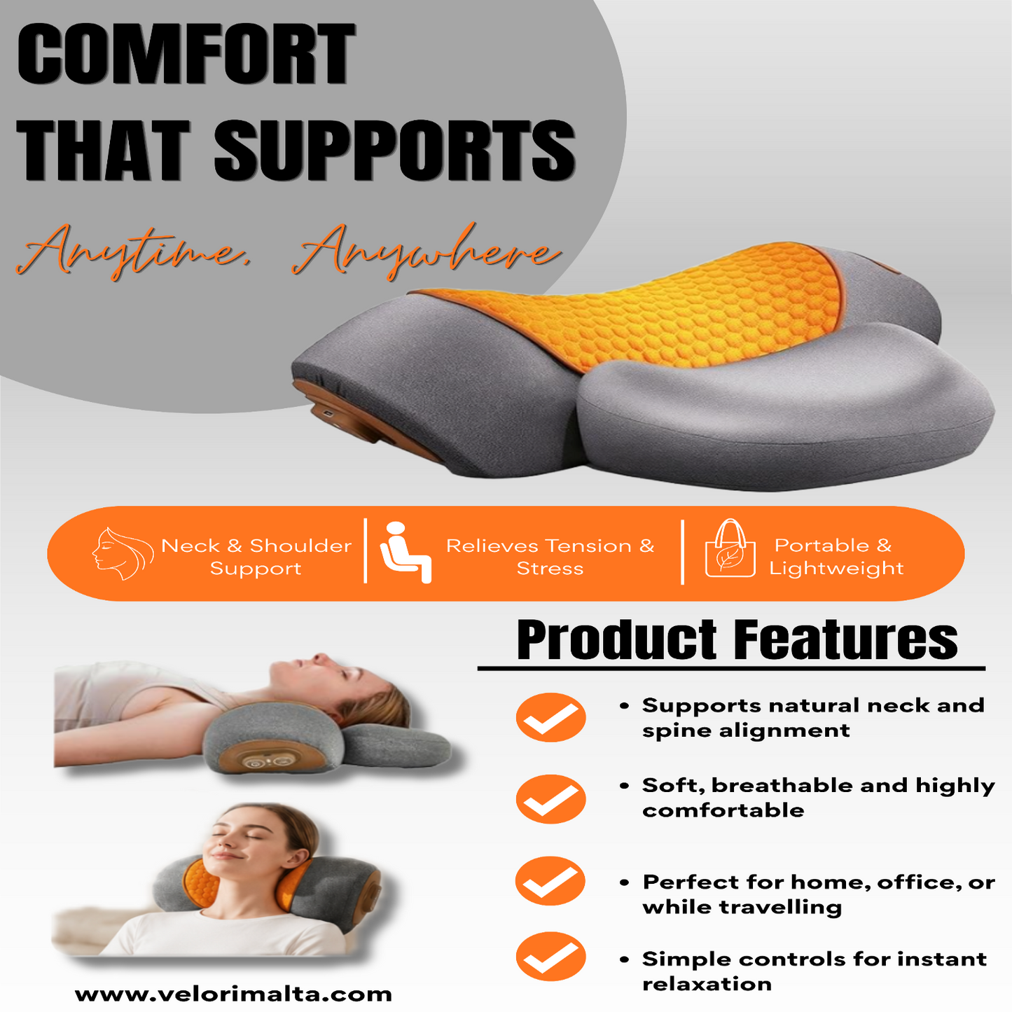 3-in-1 Neck Massager Pillow